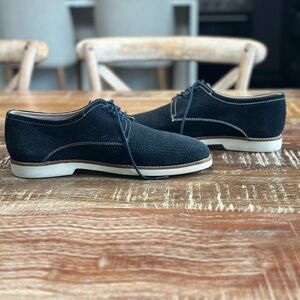 Classic Navy Suede Men's Shoes 👞